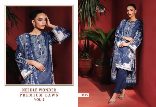 Shree Fabs Needle Wonder Premium Lawn Vol 2 Chiffon Cotton Salwar Suit Catalog 7 Pcs - Image 8