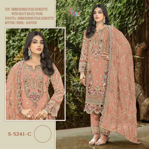 Shree Fabs S 5241 A-D Georgette Salwar Suit Catalog 4 Pcs - Image 2