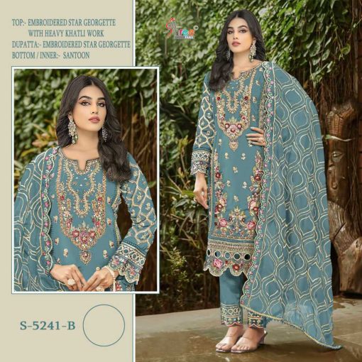 Shree Fabs S 5241 A-D Georgette Salwar Suit Catalog 4 Pcs - Image 3