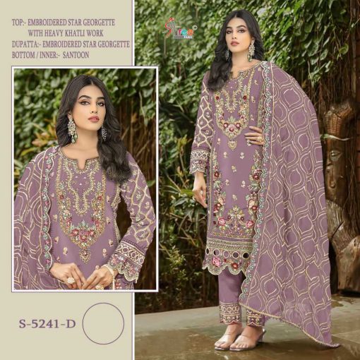 Shree Fabs S 5241 A-D Georgette Salwar Suit Catalog 4 Pcs - Image 5