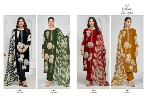 Sumyra Amyra Pashmina Salwar Suit Catalog 4 Pcs - Image 7