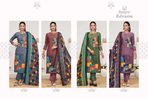 Sumyra Rehnuma Pashmina Salwar Suit Catalog 4 Pcs - Image 7