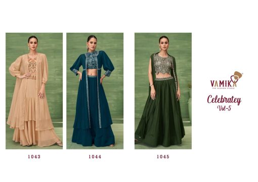 Vamika Celebrity Vol 5 Lehenga Choli with Koti Fancy Catalog 3 Pcs - Image 9