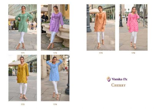 Vamika Cherry Rayon Tops Catalog 6 Pcs - Image 11