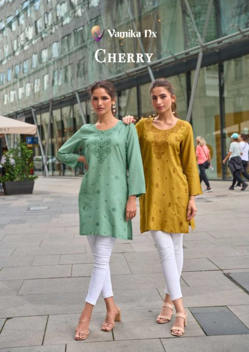 Vamika Cherry Rayon Tops Catalog 6 Pcs - Image 4