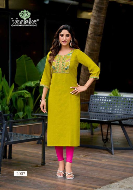 Vaniska Five Star Vol 2 Silk Kurti Catalog 8 Pcs - Image 13
