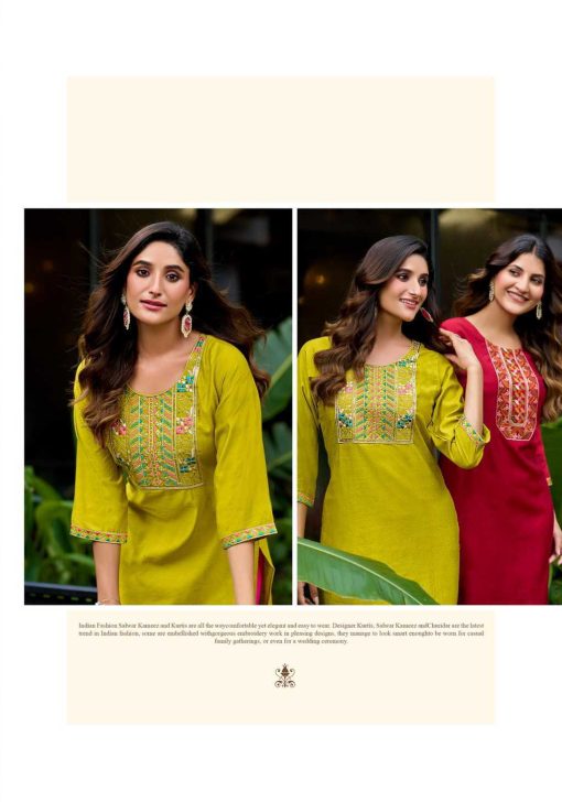 Vaniska Five Star Vol 2 Silk Kurti Catalog 8 Pcs - Image 14