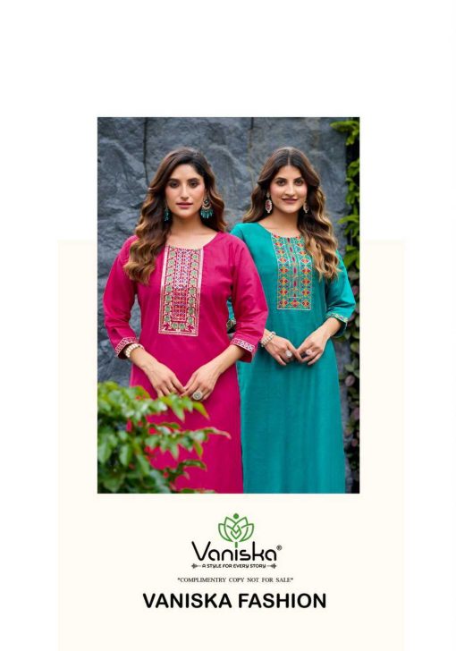 Vaniska Five Star Vol 2 Silk Kurti Catalog 8 Pcs - Image 16