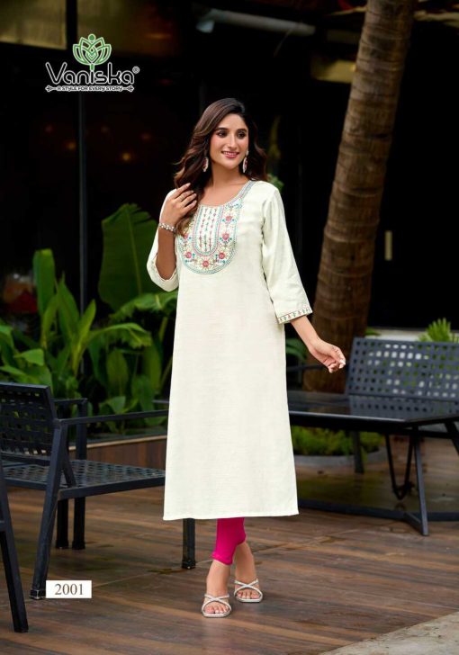 Vaniska Five Star Vol 2 Silk Kurti Catalog 8 Pcs - Image 3