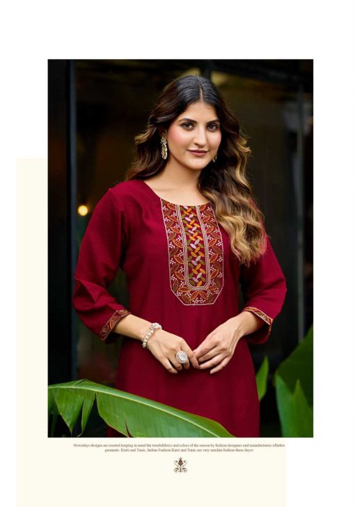 Vaniska Five Star Vol 2 Silk Kurti Catalog 8 Pcs - Image 5
