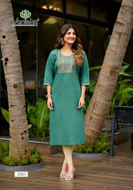 Vaniska Five Star Vol 2 Silk Kurti Catalog 8 Pcs - Image 7