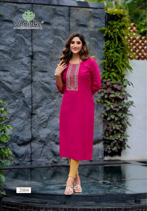 Vaniska Five Star Vol 2 Silk Kurti Catalog 8 Pcs - Image 9