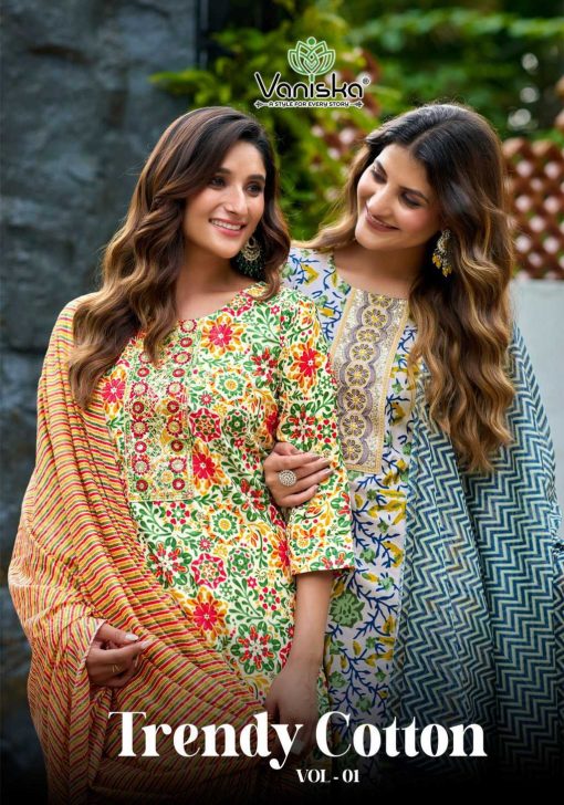 Vaniska Trendy Cotton Vol 1 Salwar Suit Catalog 6 Pcs 1 510x728 - Vaniska Trendy Cotton Vol 1 Salwar Suit Catalog 6 Pcs