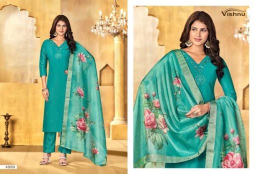 Vishnu Alfaaz Vol 3 Silk Salwar Suit Catalog 12 Pcs - Image 2