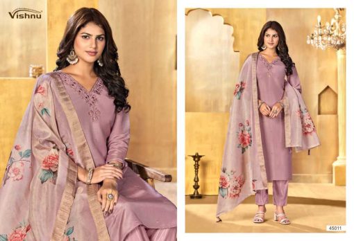 Vishnu Alfaaz Vol 3 Silk Salwar Suit Catalog 12 Pcs - Image 7
