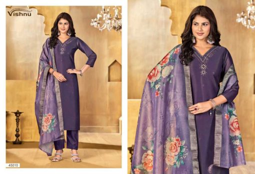 Vishnu Alfaaz Vol 3 Silk Salwar Suit Catalog 12 Pcs - Image 10