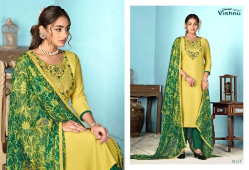 Vishnu Dermy Cool Vol 24 Silk Salwar Suit Catalog 12 Pcs - Image 11
