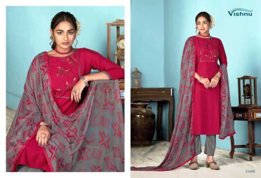 Vishnu Dermy Cool Vol 24 Silk Salwar Suit Catalog 12 Pcs - Image 3