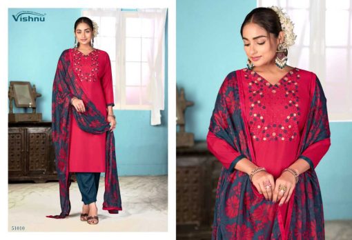 Vishnu Dermy Cool Vol 24 Silk Salwar Suit Catalog 12 Pcs - Image 5