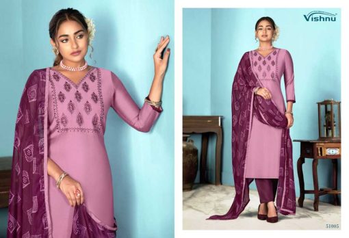 Vishnu Dermy Cool Vol 24 Silk Salwar Suit Catalog 12 Pcs - Image 10
