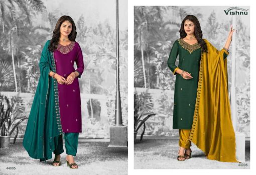Vishnu Shivani Vol 2 Silk Salwar Suit Catalog 12 Pcs - Image 2