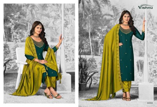 Vishnu Shivani Vol 2 Silk Salwar Suit Catalog 12 Pcs - Image 11