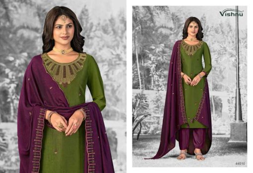Vishnu Shivani Vol 2 Silk Salwar Suit Catalog 12 Pcs - Image 3
