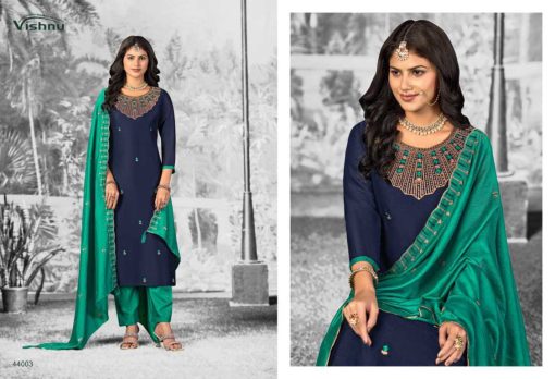 Vishnu Shivani Vol 2 Silk Salwar Suit Catalog 12 Pcs - Image 7