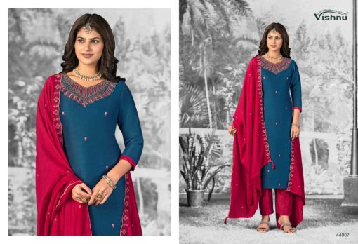 Vishnu Shivani Vol 2 Silk Salwar Suit Catalog 12 Pcs - Image 9