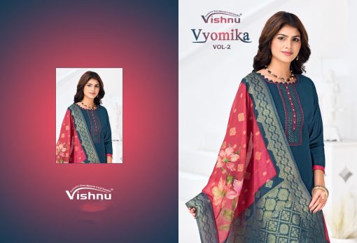 Vishnu Vyomika Vol 2 Silk Salwar Suit Catalog 12 Pcs - Image 12