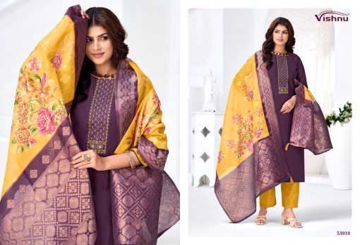 Vishnu Vyomika Vol 2 Silk Salwar Suit Catalog 12 Pcs - Image 3