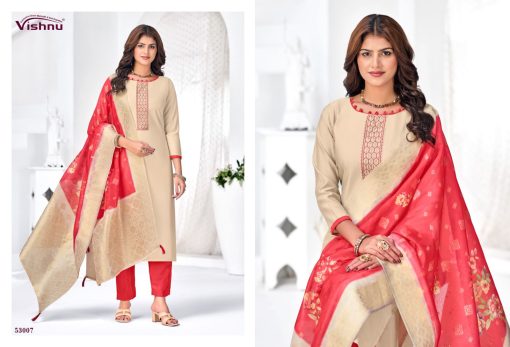 Vishnu Vyomika Vol 2 Silk Salwar Suit Catalog 12 Pcs - Image 6