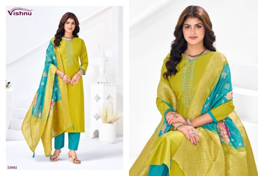 Vishnu Vyomika Vol 2 Silk Salwar Suit Catalog 12 Pcs - Image 9