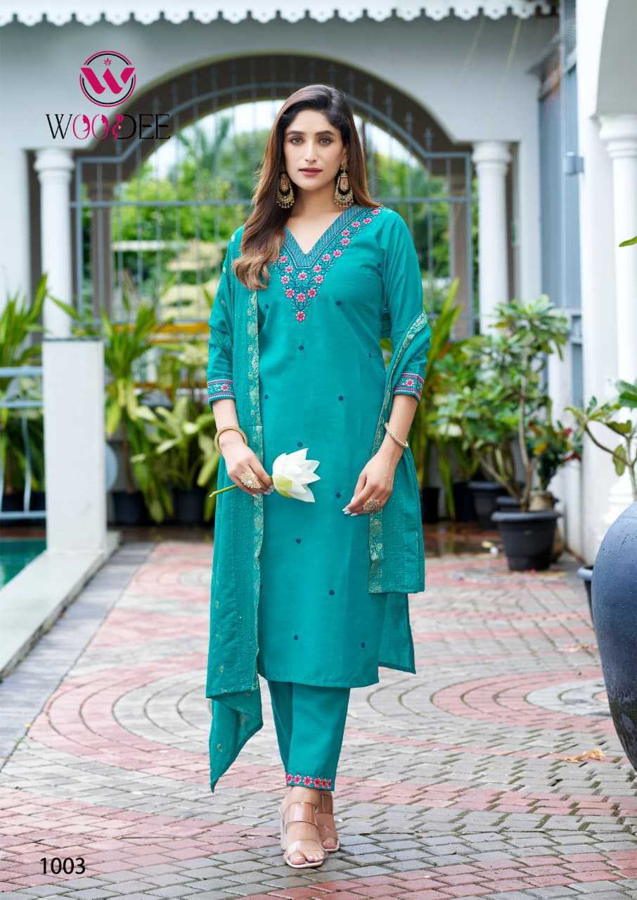 Woodee Mahima Kurti with Dupatta Bottom Viscose Catalog 6 Pcs (1) Woodee Mahima Kurti with Dupatta Bottom Viscose Catalog 6 Pcs - Image 2