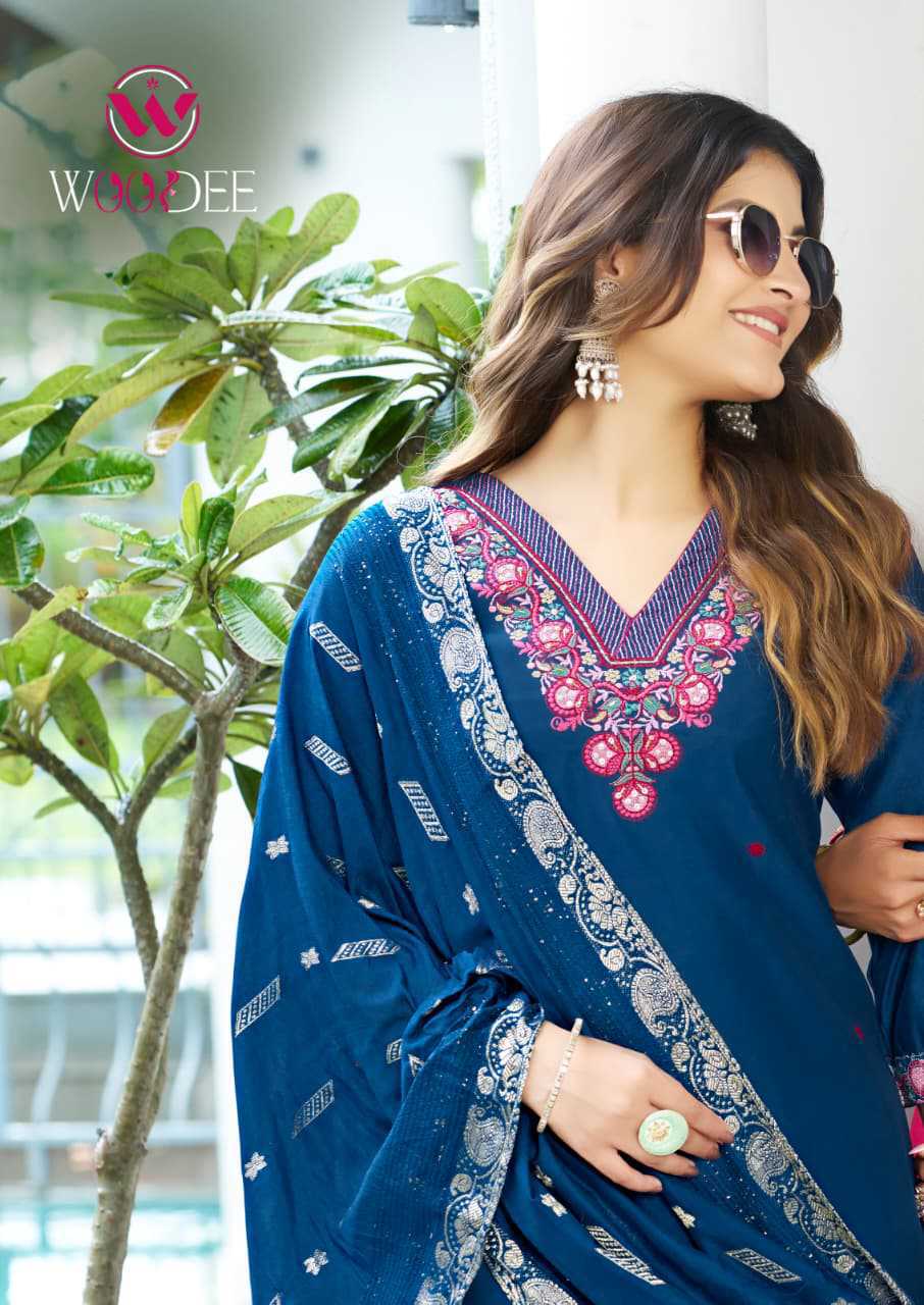 Woodee Mahima Kurti with Dupatta Bottom Viscose Catalog 6 Pcs (3) Woodee Mahima Kurti with Dupatta Bottom Viscose Catalog 6 Pcs - Image 4