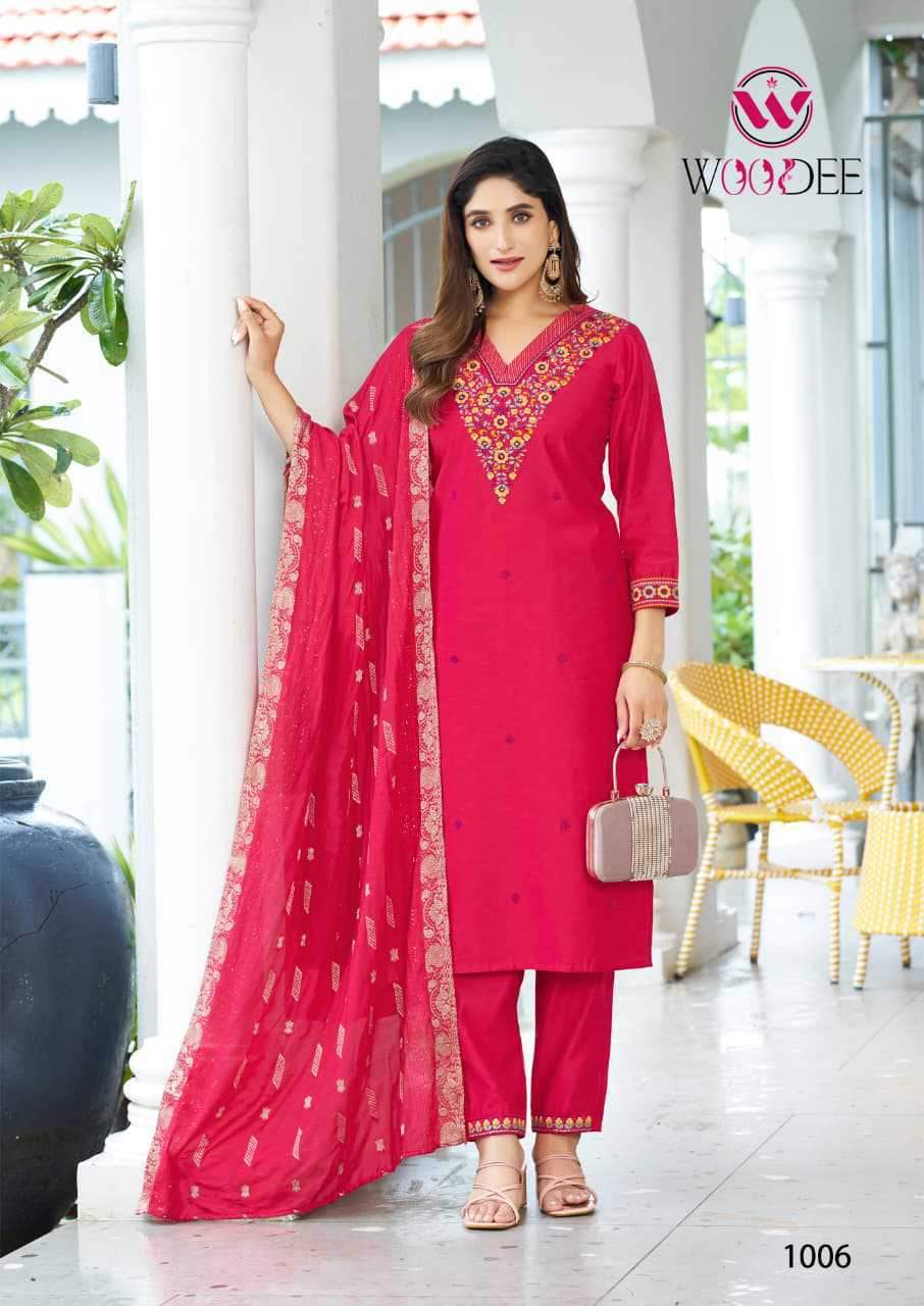 Woodee Mahima Kurti with Dupatta Bottom Viscose Catalog 6 Pcs (7) Woodee Mahima Kurti with Dupatta Bottom Viscose Catalog 6 Pcs - Image 8