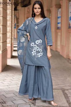 Wooglee Musafir Kurti with Dupatta Bottom Silk Catalog 5 Pcs 247x371 - Surat Fabrics