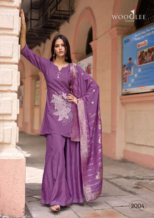 Wooglee Musafir Kurti with Dupatta Bottom Silk Catalog 5 Pcs - Image 6