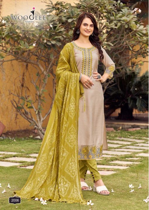 Wooglee Sagaai Kurti with Dupatta Bottom Viscose Catalog 6 Pcs - Image 3