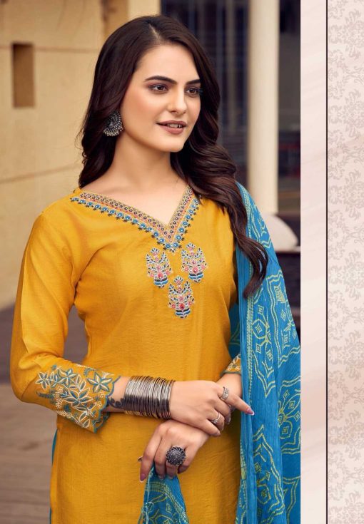 Wooglee Sagaai Kurti with Dupatta Bottom Viscose Catalog 6 Pcs - Image 5