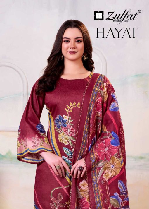 Zulfat Hayat by Belliza Cotton Salwar Suit Catalog 4 Pcs - Image 2