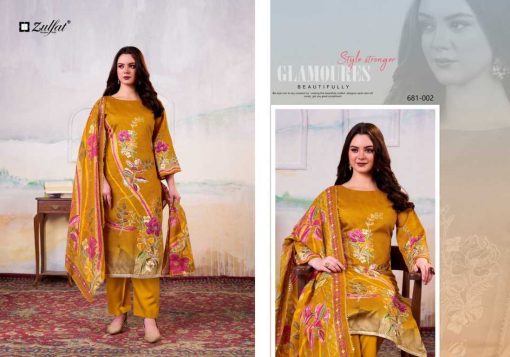 Zulfat Hayat by Belliza Cotton Salwar Suit Catalog 4 Pcs - Image 5