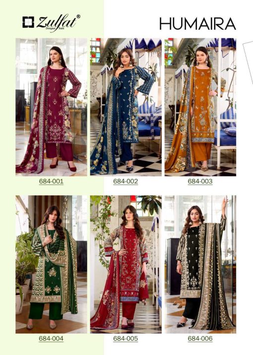 Zulfat Humaira by Belliza Pashmina Salwar Suit Catalog 6 Pcs - Image 13