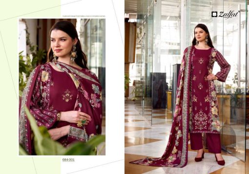 Zulfat Humaira by Belliza Pashmina Salwar Suit Catalog 6 Pcs - Image 4