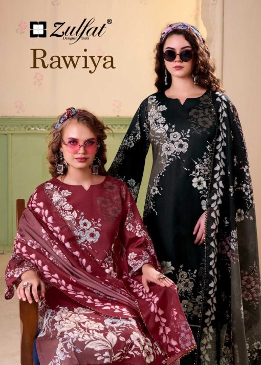 Zulfat Rawiya by Belliza Cotton Salwar Suit Catalog 4 Pcs - Image 2