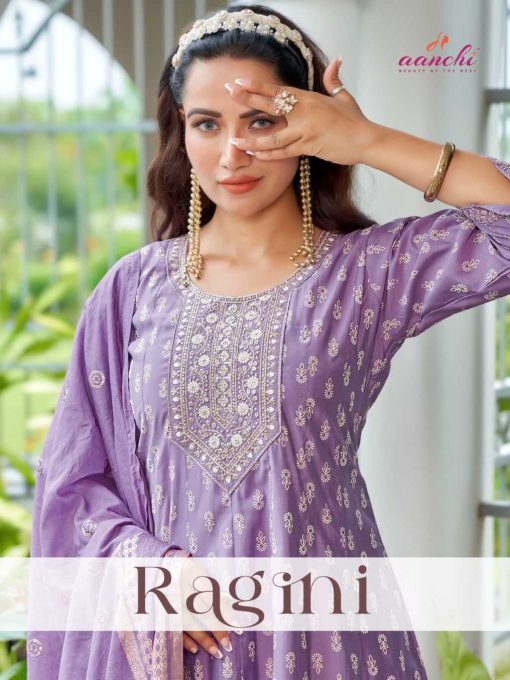 Aanchi Ragini Silk Kurti with Dupatta Bottom Catalog 3 Pcs - Image 2