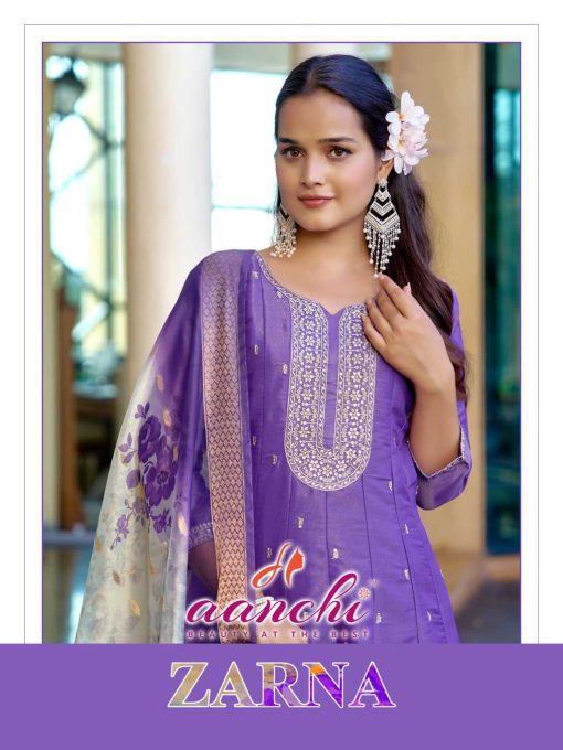 Aanchi Zarna Fancy Kurti with Dupatta Bottom Catalog 4 Pcs - Image 2