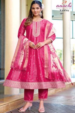 Aanchi Zarna Fancy Kurti with Dupatta Bottom Catalog 4 Pcs 247x371 - Surat Fabrics