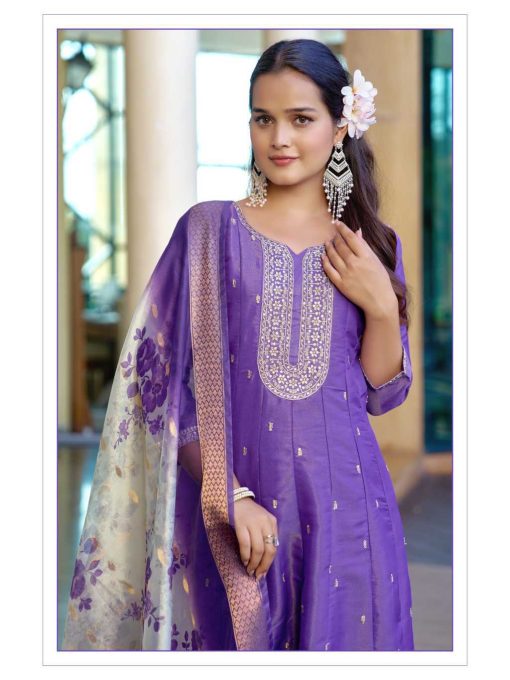 Aanchi Zarna Fancy Kurti with Dupatta Bottom Catalog 4 Pcs - Image 8