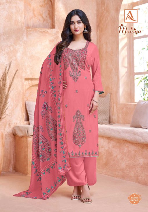 Alok Mahiya Viscose Salwar Suit Catalog 4 Pcs - Image 4